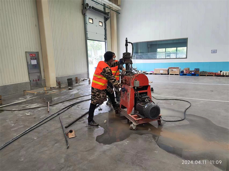 陵城厂房地面下沉塌陷注浆加固施工